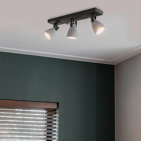 Priemyselné bodové svetlo sivý betón 3-svetlo - Creto