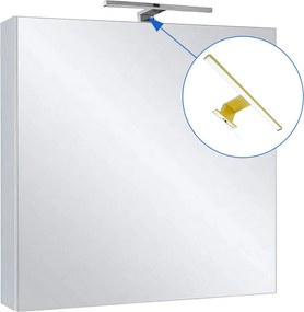 Comodo Zrkadlová skrinka Ticino 60 ZS LED-G s osvetlením Any LED 30 G, zlatá