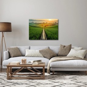 Obraz - Východ slnka nad údolím (70x50 cm)