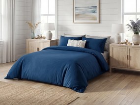 Bavlnené obliečky CALMORA tmavomodré Rozmer obliečky: 2 ks 70 x 90 cm | 200 x 220 cm