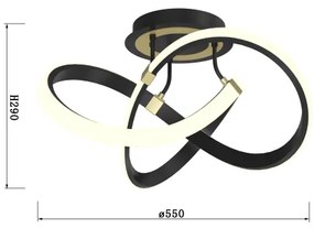 Wofi 9134-104 - LED Stmievateľný prisadený luster INDIGO LED/44W/230V