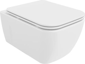 Mexen MARGO, závesné wc s pomaly padajúcim WC sedátkom, 51 x 35 cm, biela, 30420900