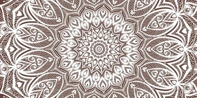 Obraz Mandala harmónie na hnedom pozadí