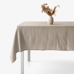 Goldea hranatý obrus z ľanovej zmesi - kávový 140 x 220 cm
