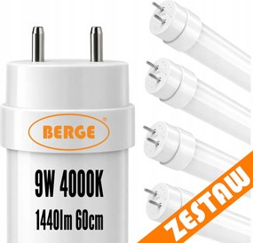 4x LED žiarivka 60cm T8 9W 1440lm 4000K - nieutrálná biela