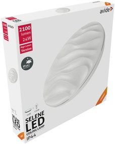 AVIDE Stropné kúpeľňové LED osvetlenie SELENE, 24W, denná biela, 38cm, okrúhle, biele, P44