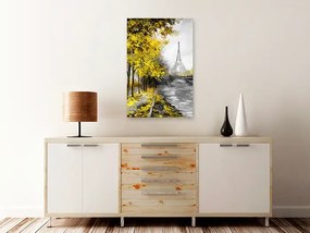 Artgeist Obraz - Paris Channel (1 Part) Vertical Yellow Veľkosť: 40x60, Verzia: Premium Print