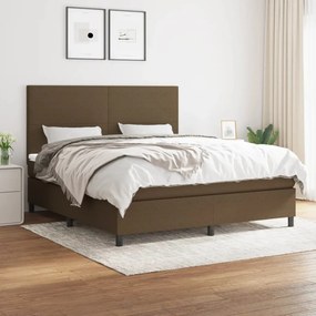 Boxspring posteľ s matracom tmavohnedá 180x200 cm látka 3141636