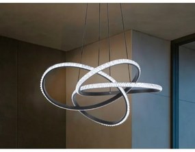 LED stmievateľný luster na lanku LED/95 W/230 V 3000–6500 K, priemer 57 cm + diaľkové ovládanie