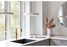 Krémovobiele LED závesné svietidlo so stmievačom s kovovým tienidlom ø 43 cm Asteria Plus Medium – UMAGE