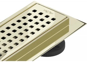 Mexen Flat M08 nerezový sprchový žľab 90 cm, zlatá, 1525090-15