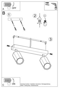 Sollux SL.1029 - Bodové svietidlo ZEKE 2xGU10/40W/230V dub