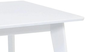 Autronic -  Jedálenský stôl AUT-008 WT 120x75cm, nohy masív, doska MDF, biely
