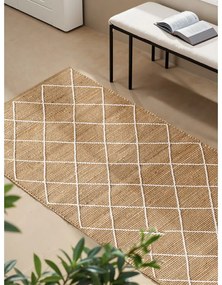 Ručne tkaný jutový behúň v prírodnej farbe 80x200 cm Kunu – Hanse Home