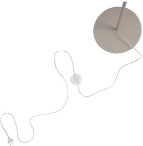 Stojacia lampa Florence, 3x biele sklenené tienidlo, g/be