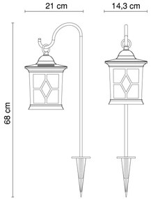 Globo 33272 - LED solárne osvetlenie SOLAR 1xLED/0,06W IP44