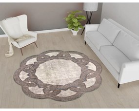 Béžový okrúhly koberec ø 100 cm - Vitaus