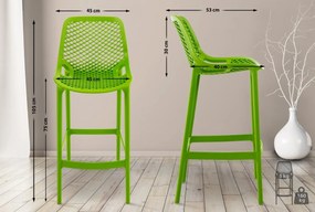 Plastová barová stolička DS10778434 - Zelená