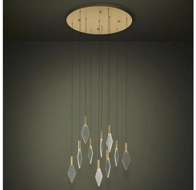 Eglo 390359-LED Stmievateľný luster na lanku MIRADOR 10xLED/3W/230V pr. 58cm zlatá