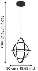 Eglo 39892 - LED Luster na lanku RETORNIO LED/38W/230V