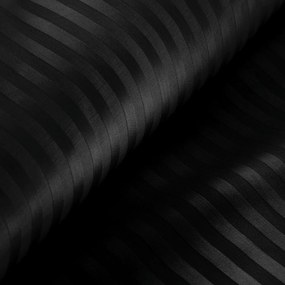 SATÉNOVÉ OBLIEČKY VERA 140X200 CM, 2 KS 70X80 CM ČIERNE