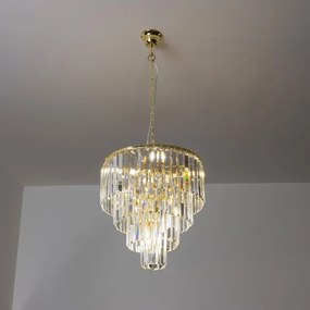 Brilagi - LED Krištáľový luster na reťazi MOZART 5xE14/40W/230V zlatá