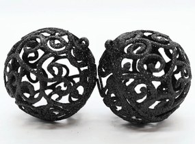 Tutumi Tutumi, vianočné ozdoby na stromček 6ks KL-21X25, čierna, CHR-00658