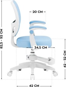 Detská otočná stolička Mark Adler Junior 3.1 Blue