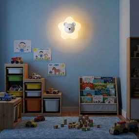 Toolight Toolight, LED nástenné svietidlo BIELY MEDVEĎ, 12W, G181-W, biela, OSW-07812