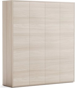 Kancelárska spisová skriňa BLOCK, 4× dvere, 1600 × 400 × 1748 mm, dub prírodný