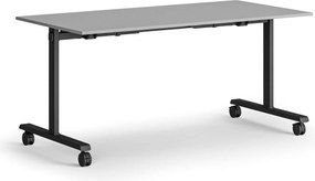 Mobilný stôl MATCH, 160x80 cm, čierna podnož, grafit