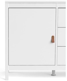 Biela nízka komoda 151x80 cm Madrid – Tvilum