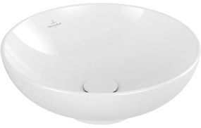 VILLEROY &amp; BOCH Loop &amp; Friends okrúhle umývadlo na dosku bez otvoru, s prepadom, priemer 420 mm, biela alpská, 4A460001