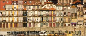 Obraz - Nábrežná štvrť, Portugalsko (120x50 cm)