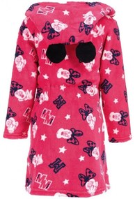 Detský / dievčenský coral fleece župan s kapucňou Minnie Mouse - Disney, EU 104 Ružová