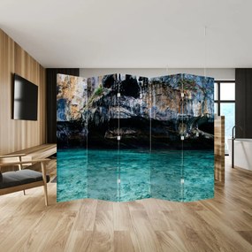 Paraván - Voda a skaly (210x170 cm)
