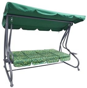 Záhradná hojdačka polohovateľná, pre 4 osoby RAMIZ 8078 Z - zelená