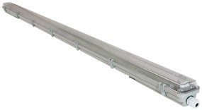 BERGE Svietidlo pre LED trubice BRGTRU080 - T8 - 1 x 150cm - 230V - IP65 - ver2