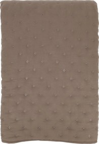 Mäkký hnedý prešívaný prehoz Aix Soft na dvojlôžko – 260*240 cm