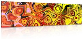 Obraz kreatívne umenie v odieňoch červenej a žltej - 150x50