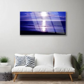 Obraz na akrylátovom skle More slnko krajina 100x50 cm