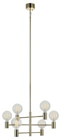 Markslöjd 106418 - Luster na tyči CAPITAL 6xE27/60W/230V mosadz