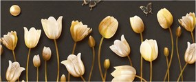 Obraz - Tulipány - abstraktné (120x50 cm)