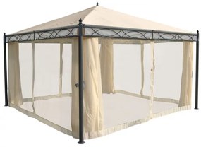 Záhradný altánok so závesmi 4x4 m Dekorhome