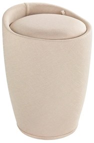 Béžový kôš na bielizeň a taburetka v jednom Wenko Linen Look