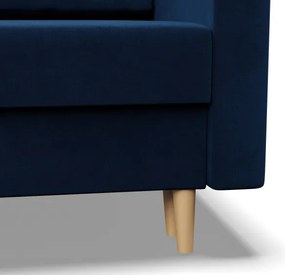 Sedacia súprava BLANK Elegant v tvare U tmavomodrá