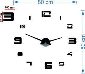 SENTOP | Nalepovacie nástenné hodiny zrkadlové I SENTOP 12SZ021S  HEU- analógové