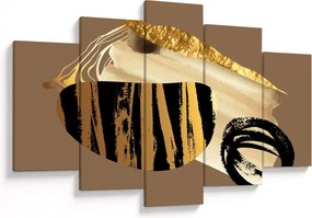 Obraz - Abstrakcia golden brown N⁰2 (150x105 cm)