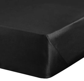 SATÉNOVÉ PRESTIERADLO DINA 180X200 CM ČIERNE