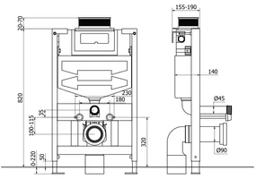 Mexen Fenix XS-U, podomietkový modul a závesné WC Teo, biela, 6853385XX00